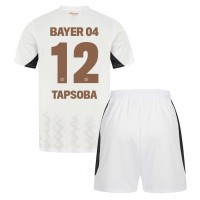 Bayer Leverkusen Edmond Tapsoba #12 Auswärts Trikotsatz Kinder 2024-25 Kurzarm (+ Kurze Hosen)